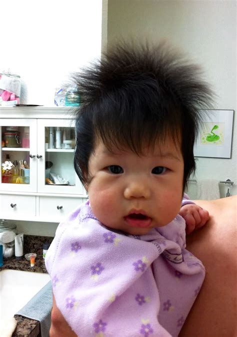 'when she came out with a hair helmet we couldn't believe it'. Adorably Rare Babies Who Were Born With A Full Head Of Hair
