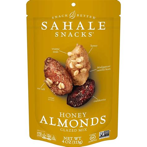 Sahale Snacks Glazed Mix Honey Almonds 4 Oz