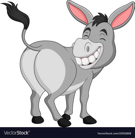 Cartoon Happy Donkey Showing Ass Royalty Free Vector Image
