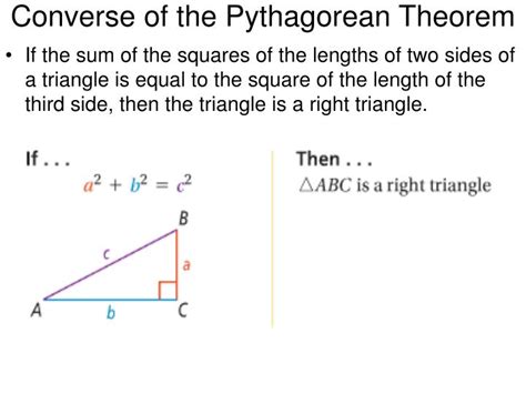 Ppt 81 Pythagorean Theorem And Its Converse Powerpoint Presentation