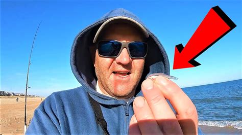 Smallest Fish Ever Caught On Rod And Reel While Surf Fishing Youtube