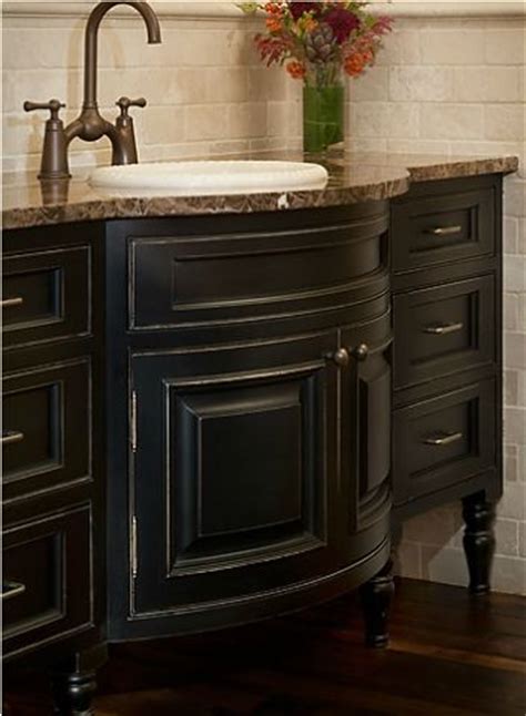 Black bathroom design ideas with grey cabinets. Bathroom Vanity Ideas with black painted cabinetry ...