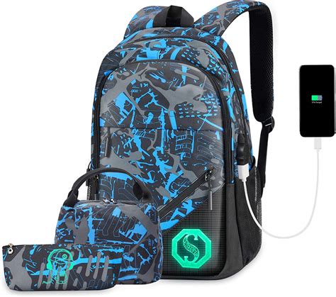 Backpack For Boys Kids School Backpack Set With Usb Charging Port