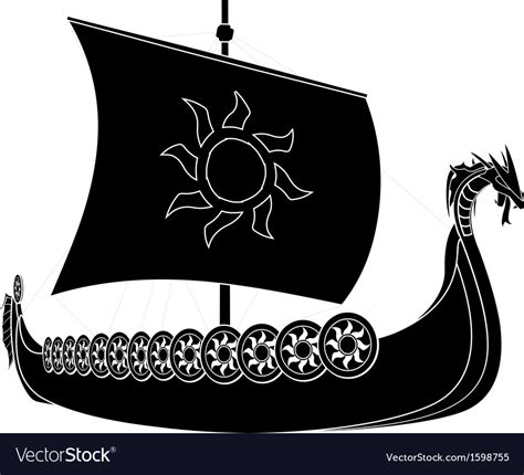 Viking Ship Royalty Free Vector Image Vectorstock