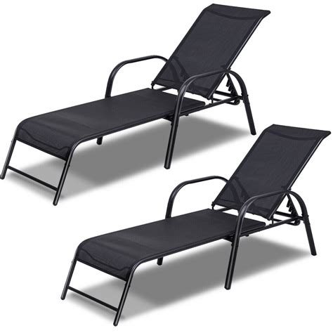 Besides good quality brands, you'll also find plenty of discounts when you shop for chaise lounge set during big sales. Costway Set of 2 Patio Lounge Chairs Sling Chaise Lounges ...
