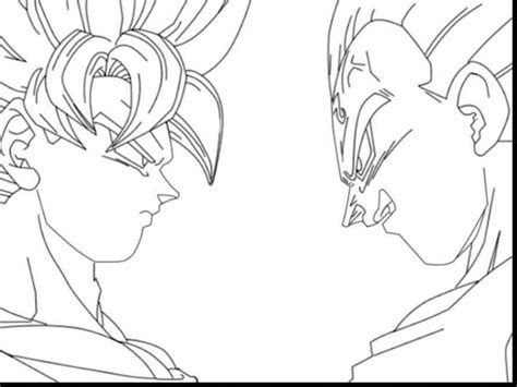 Goku Vs Vegeta Coloring Page Coloring Home