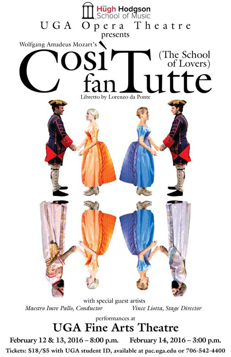 It is usually translated into english as women are like that. Love is in the air as UGA Opera performs Mozart for ...