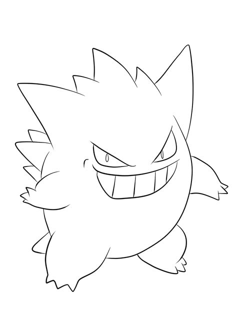 Gengar No94 Pokemon Generation I All Pokemon Coloring Pages