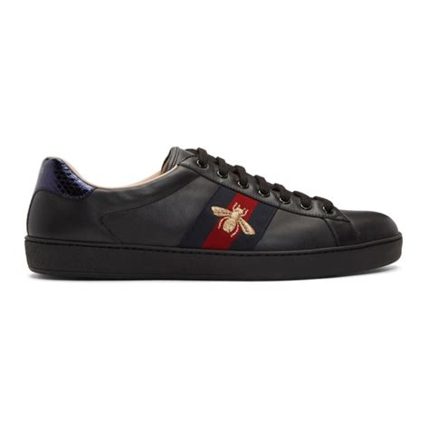 Gucci Black Ace Embroidered Bee Sneakers The Fashionisto