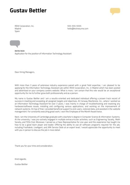 Sure, you might absolutely love that pair of air jordan iv's that are still fresh in the box in your closet from don't just grab the one that fits you best, change the contact information and then start sending it out. IT Support Officer / IT Cover Letter Examples | Kickresume