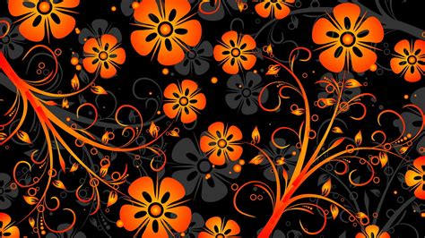 Orange Flowers Texture Vector Abstract Wallpapers Hd