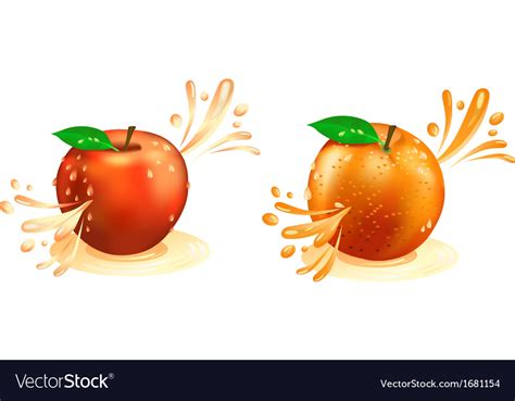 Juice Squirting Out Of Fruit Royalty Free Vector Image