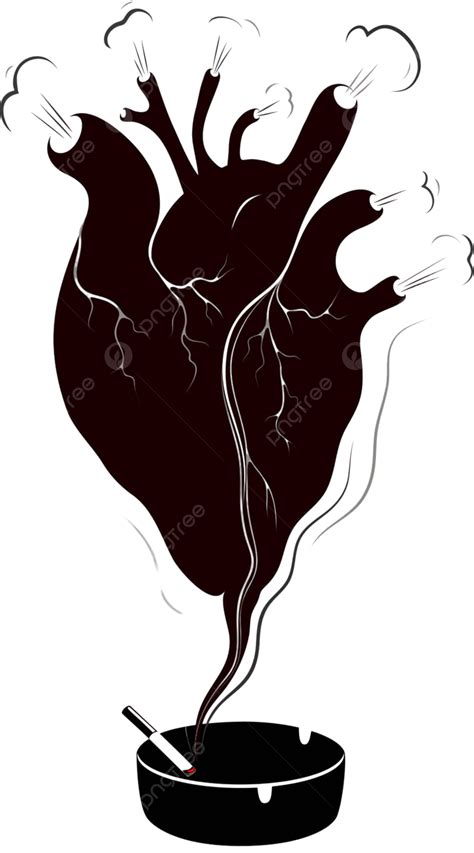 Smoking Heart Puffs Bad Nicotine Dark Vector Bad Nicotine Dark Png