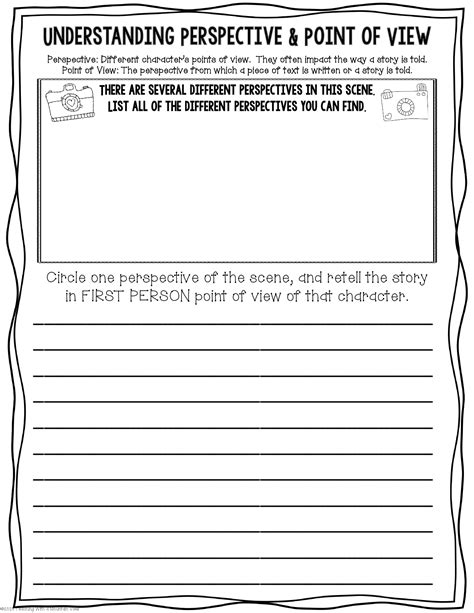 Perspective Worksheet Point Of View