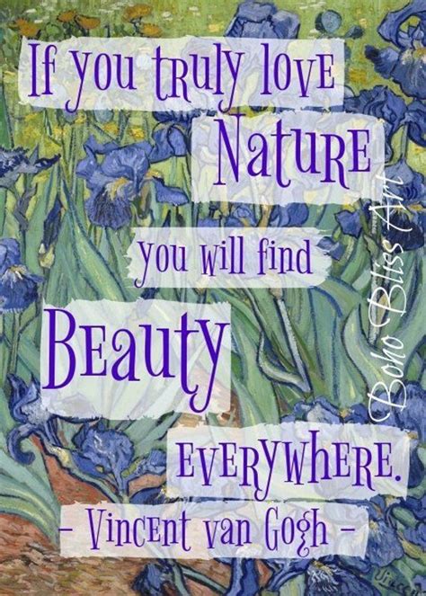 Vincent Van Gogh Quote If You Truly Love Nature You Will Find Etsy
