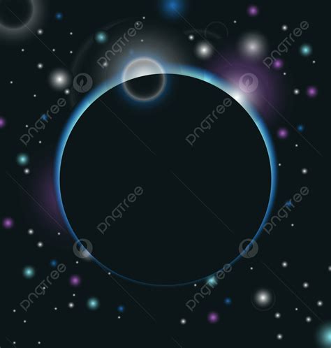 Space Background With Light Reflection Fantastic Scene Vector