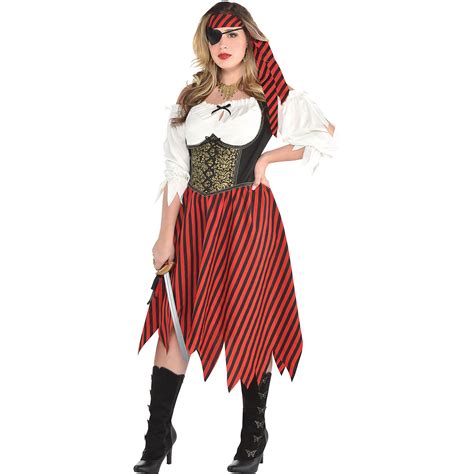 Womens Beauty Pirate Costume Plus Size Dress Halloween Caribbean Theme