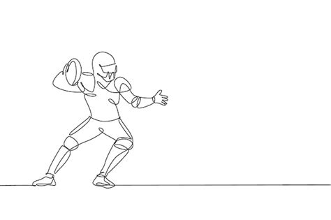 Premium Vector Single Continuous Line Drawing Young Agile Man