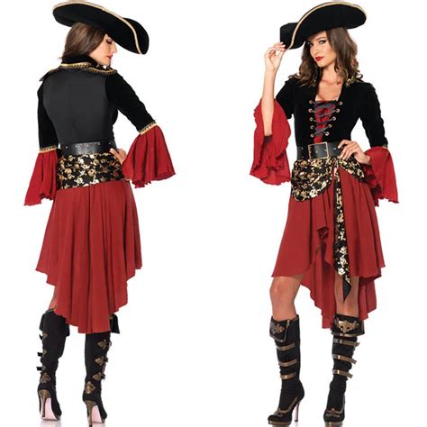 women pirate costumes fancy carnival performance sexy adult halloween costume dress women