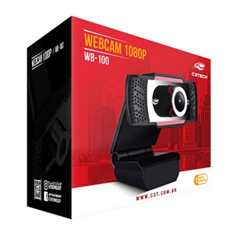 Webcam Full Hd 1080p Wb 100bk C3tech Com Microfone Bem Vindo à Gibson