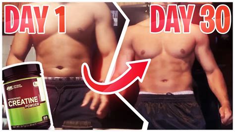 30 Day Creatine Monohydrate Transformation Youtube
