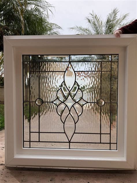 The Elegant Brentwood Beveled Leaded Stained Glass Window Insulated In
