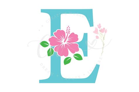 Letter E Flower Clip Art
