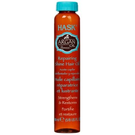 Oil helps retain moisture and makes hair soft and shiny. Hask Argan Oil Repairing Shine Hair Oil 5/8 oz - Walmart ...