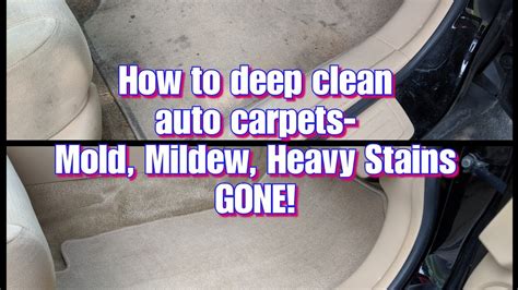 How To Deep Clean Car Carpets Mold Mildew Heavy Stains Gone Youtube