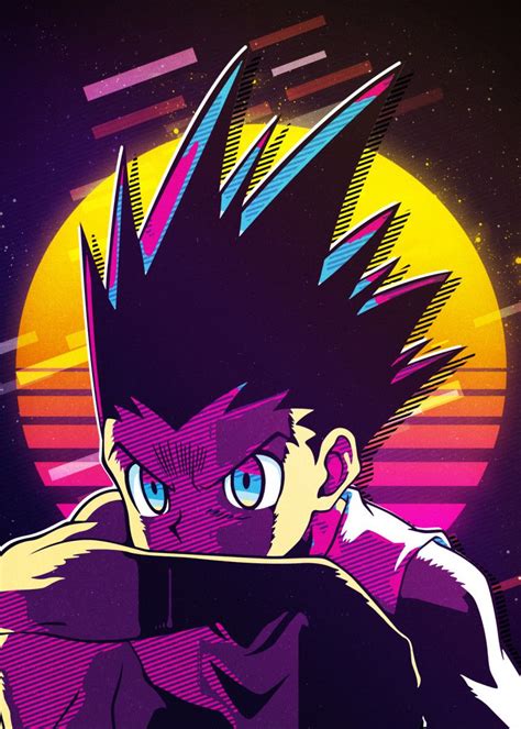 Gon Poster Art Print By 80sretro Displate Hunter Anime Anime