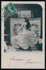 Aa Photogravure Nude Woman Bathtub Bathing Girl Original S Postcard