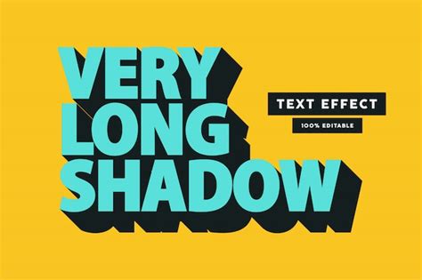 Premium Vector Retro Long Shadow Text Effect Editable Text