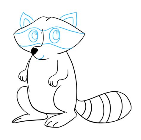 Easy Drawing Of Raccoon