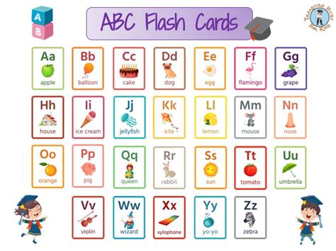 Alphabet Flash Cards Kids Abc Cards To Print Treasure Hunt 4 Kids