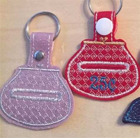 Ith Key Fob Embroidery Design Key Fob With Quarter Holder Etsy