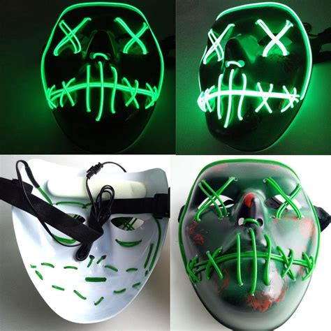Led Masks The Purge Election Year Mask El Wire Glowing Halloween Ghost