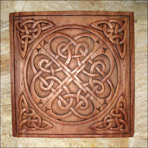 Celtic Knot Carving Trinity Knot Celtic Circle Wood Carving Is Made