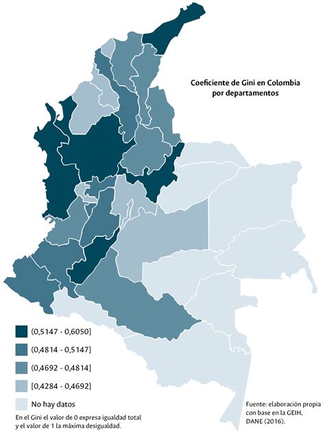 A través de un mapa económico de colombia, se puede ver la producción económica de este país de américa del sur, siendo una útil herramienta para mejorar algunas zonas que se encuentren bajas en producción. Conozca el mapa de la desigualdad del ingreso en Colombia