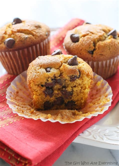 Pumpkin Chocolate Chip Muffins The Girl Who Ate Everything