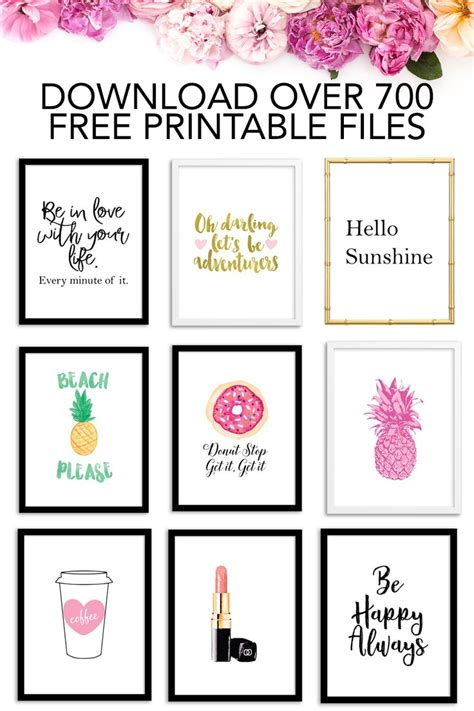 Free Printables Download Over 700 Free Printable Files Chicfetti