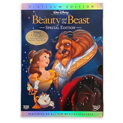 Disney Beauty And The Beast Platinum Special Edition 2 Disc Dvd Set New
