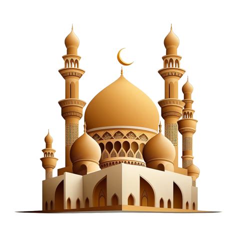 Ramadan Kareem Golden Mosque With Transparent Background 21733532 Png