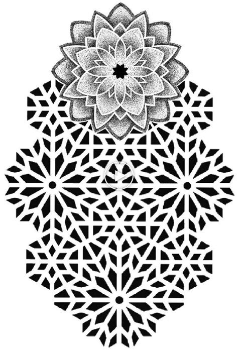 Pointillism Geometric Mandala Tattoo Pattern Tattoo Geometric Mandala