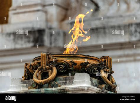 Eternal Flame For The Italian Unknown Soldier Memorial At The