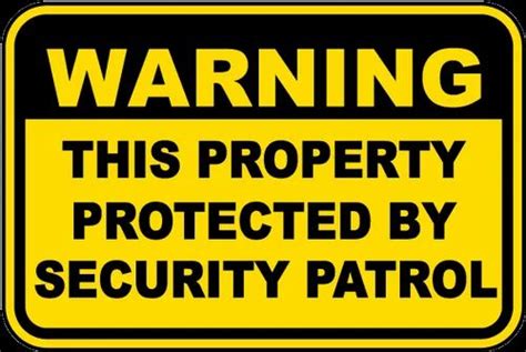 Security Warning Signs Thickness 5 10 Mm Rs 075square Inch S D