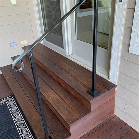 2 step railing.the particular stair railing in home is more than a simple method to get from the floor to a new. Single Post ornamental hand rail 1 or 2 step railing for ...