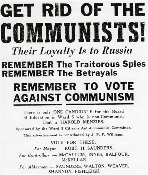 Anti Communist Election Advertisement