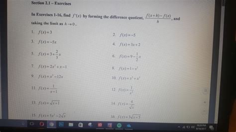 Solved Section 21 Exercises Fxh And In Exercises 1 16