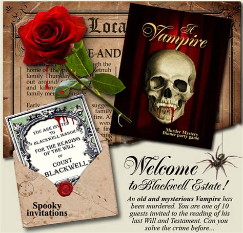 We also have some murder mysteries. Download a printable MURDER MYSTERY PARTY GAME now ...