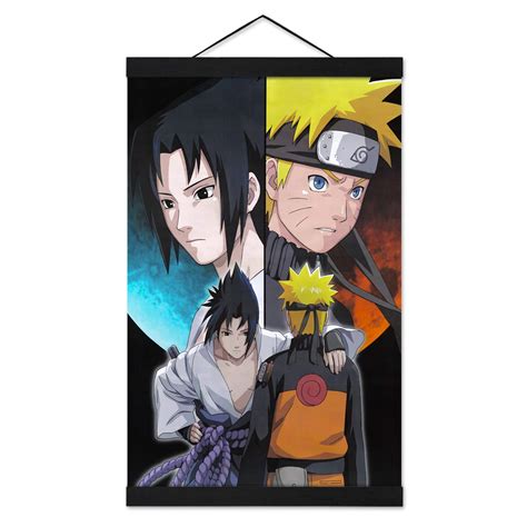 Buy Hunbeauty Art Naruto Wall Scroll Uchiha Sasuke Uzumaki Naruto